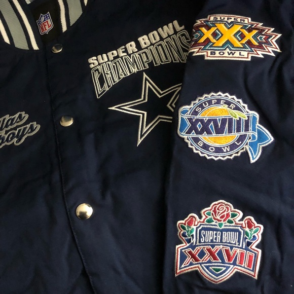Dallas Cowboys 5 Time Super Bowl Champs Mens Sz - Picture 3 of 7